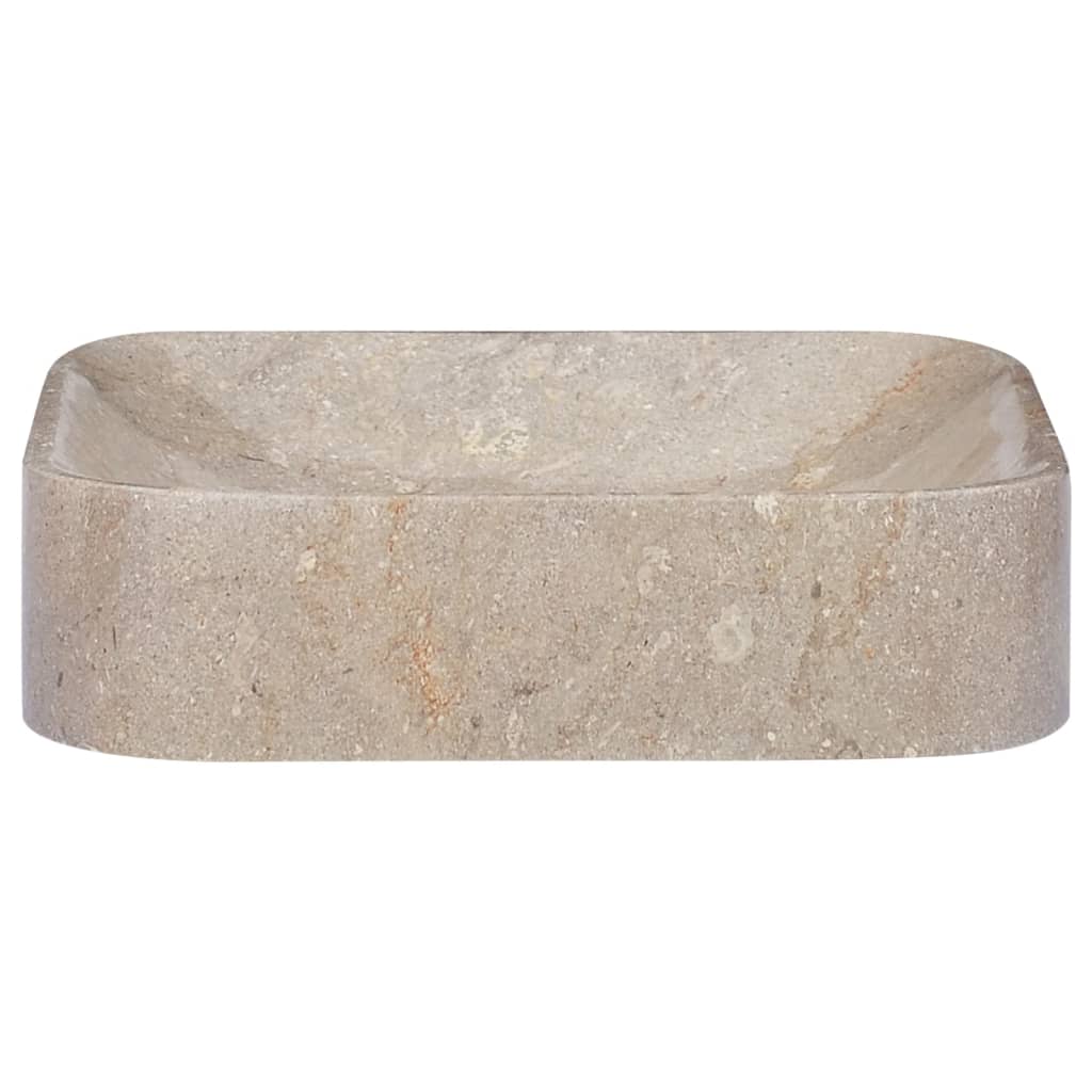 Waschbecken Grau 40x40x10 cm Marmor