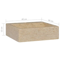 Thumbnail for Waschbecken Creme 40x40x12 cm Marmor