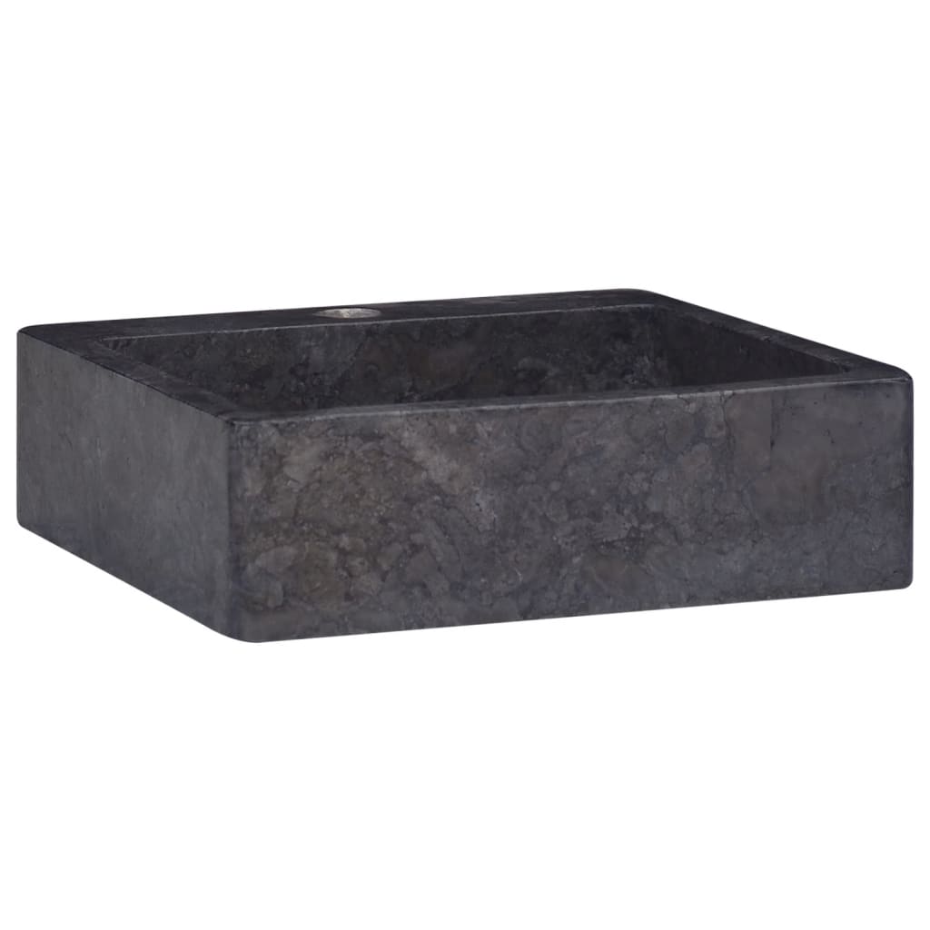 Waschbecken Schwarz 40x40x12 cm Marmor