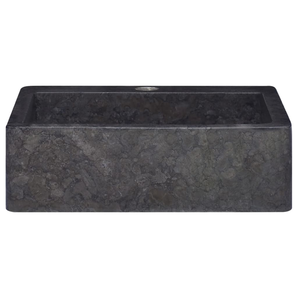 Waschbecken Schwarz 40x40x12 cm Marmor