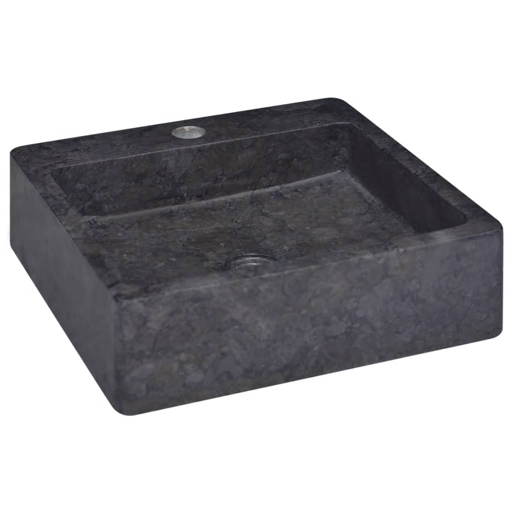 Waschbecken Schwarz 40x40x12 cm Marmor
