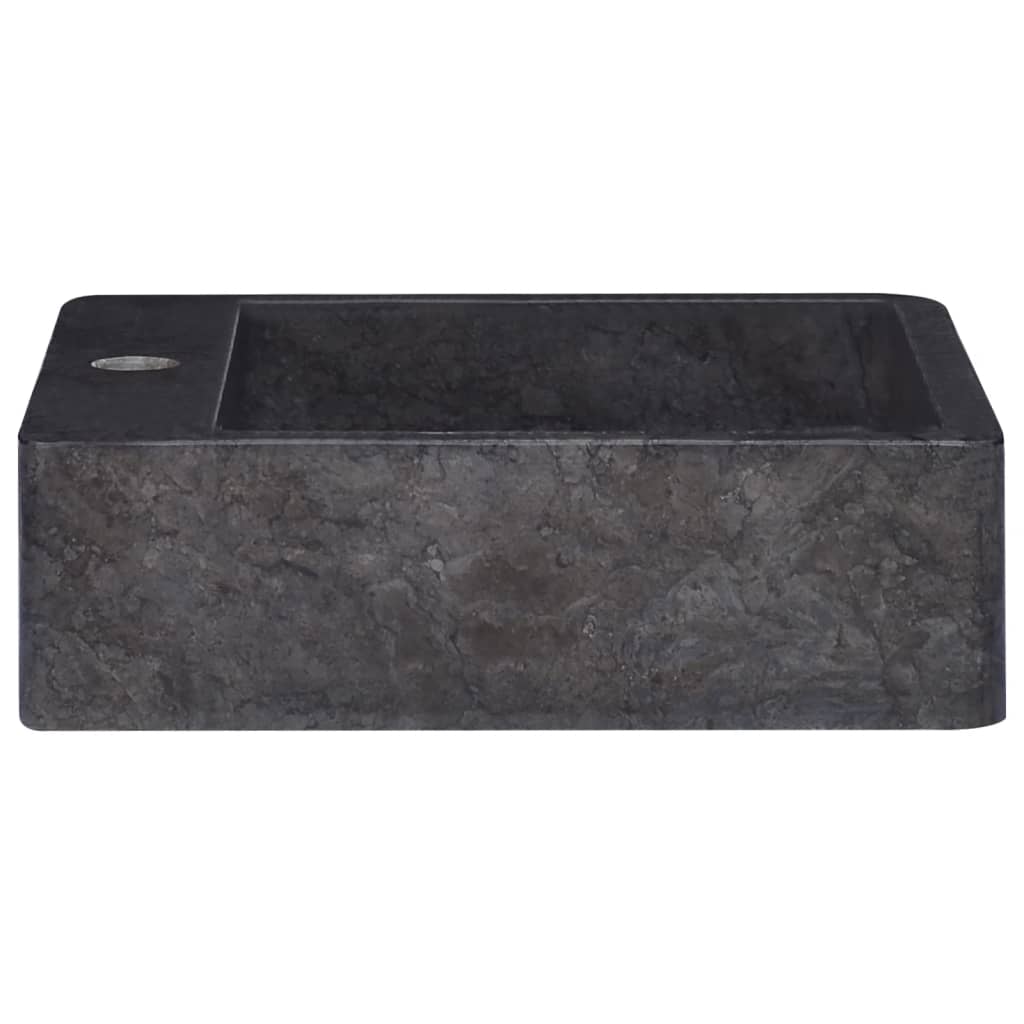Waschbecken Schwarz 40x40x12 cm Marmor