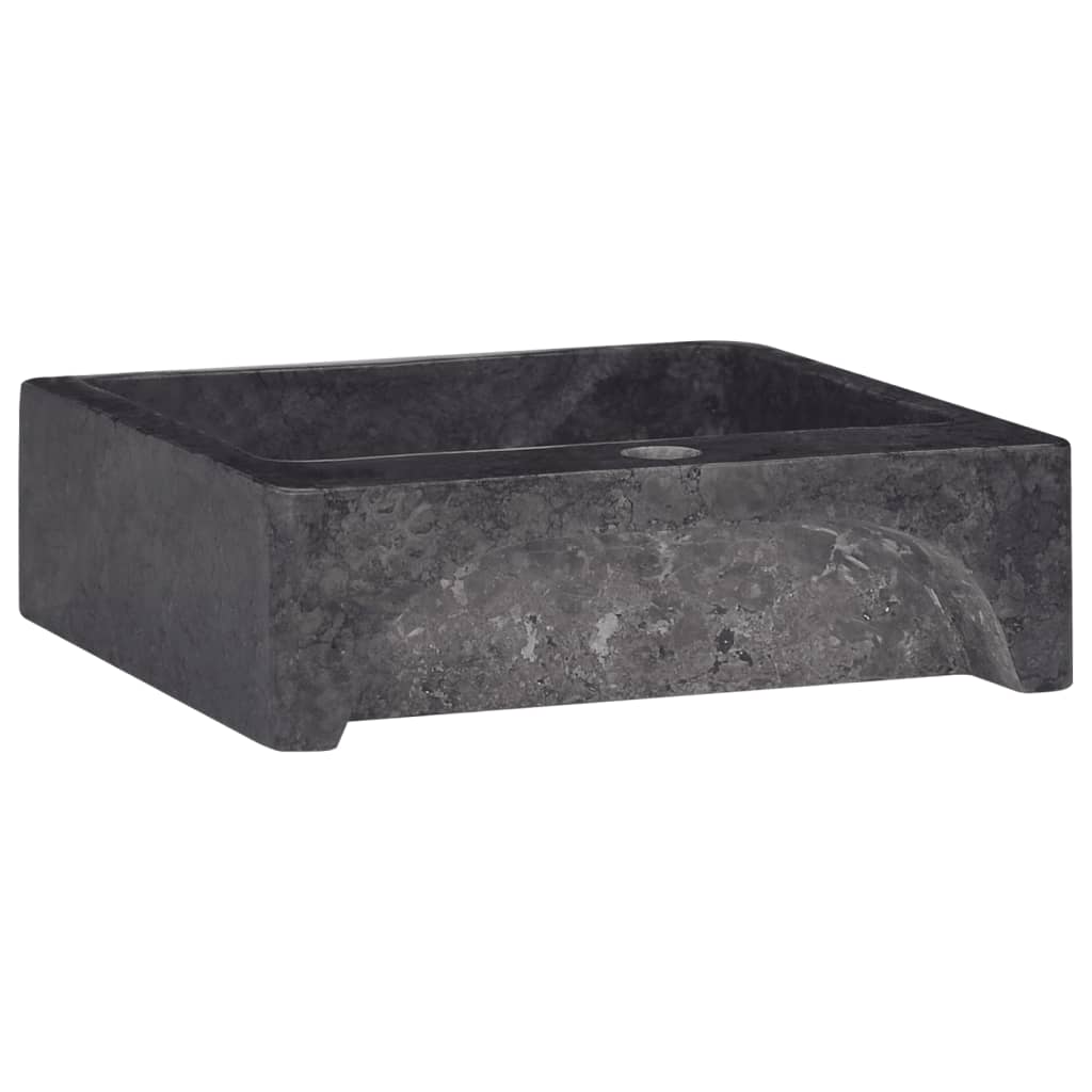 Waschbecken Schwarz 40x40x12 cm Marmor
