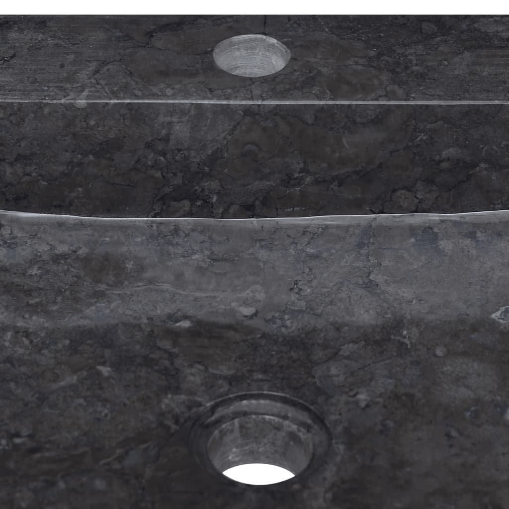 Waschbecken Schwarz 40x40x12 cm Marmor