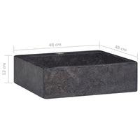 Thumbnail for Waschbecken Schwarz 40x40x12 cm Marmor
