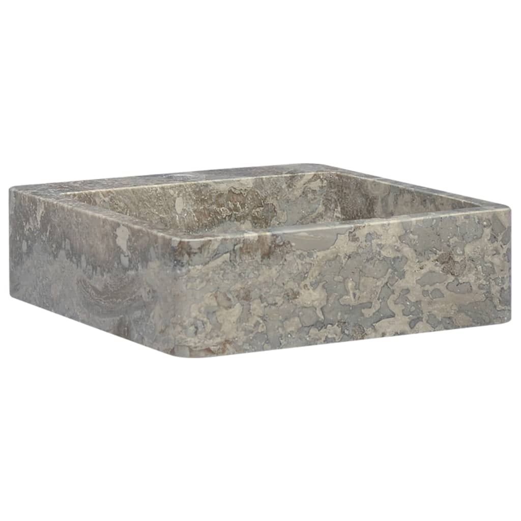 Waschbecken Grau 40x40x12 cm Marmor
