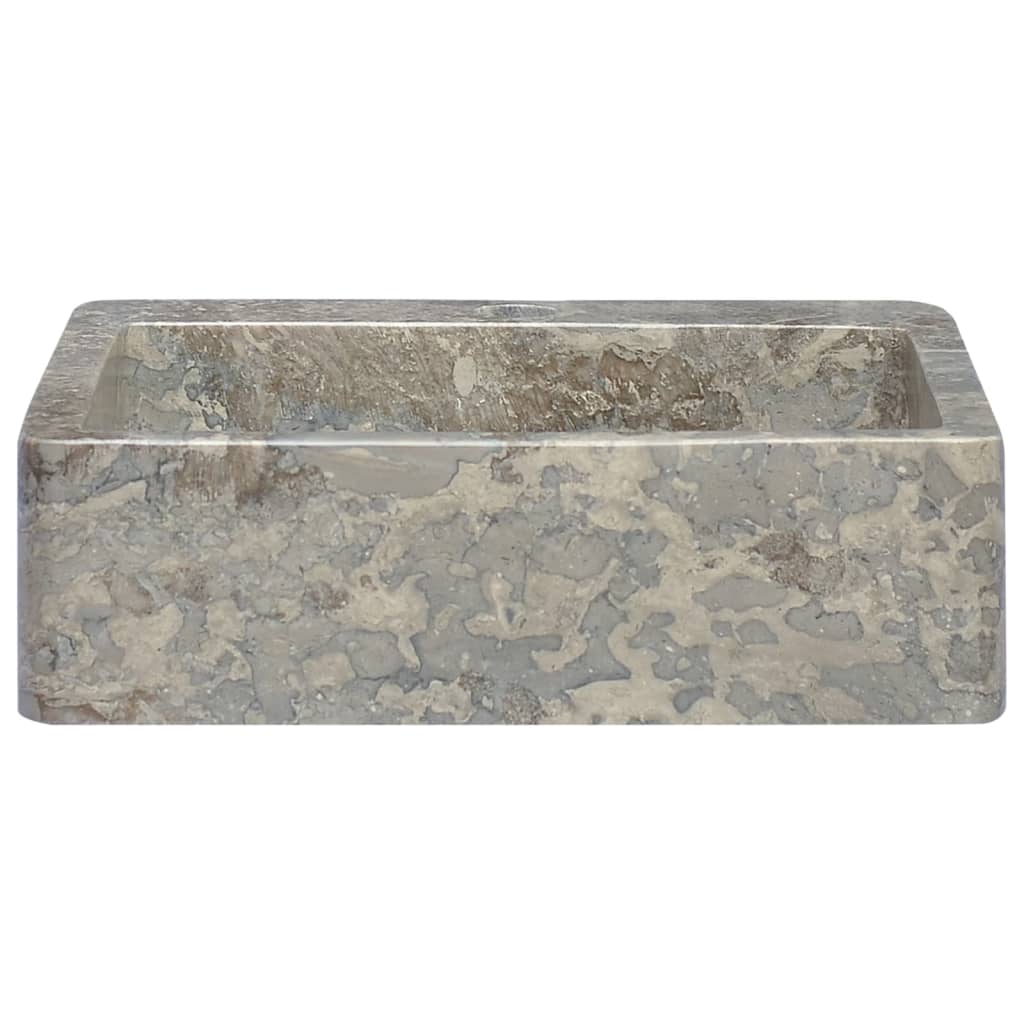 Waschbecken Grau 40x40x12 cm Marmor
