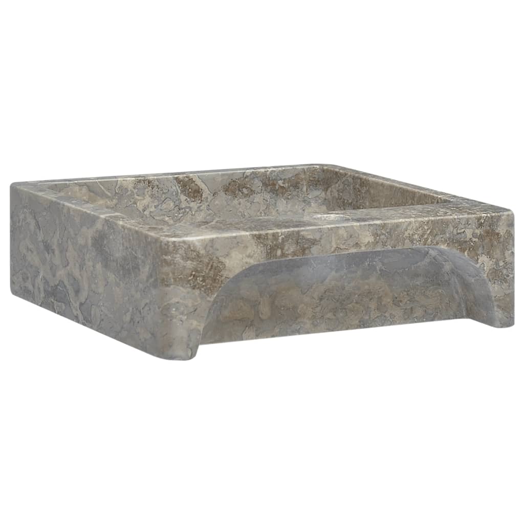 Waschbecken Grau 40x40x12 cm Marmor