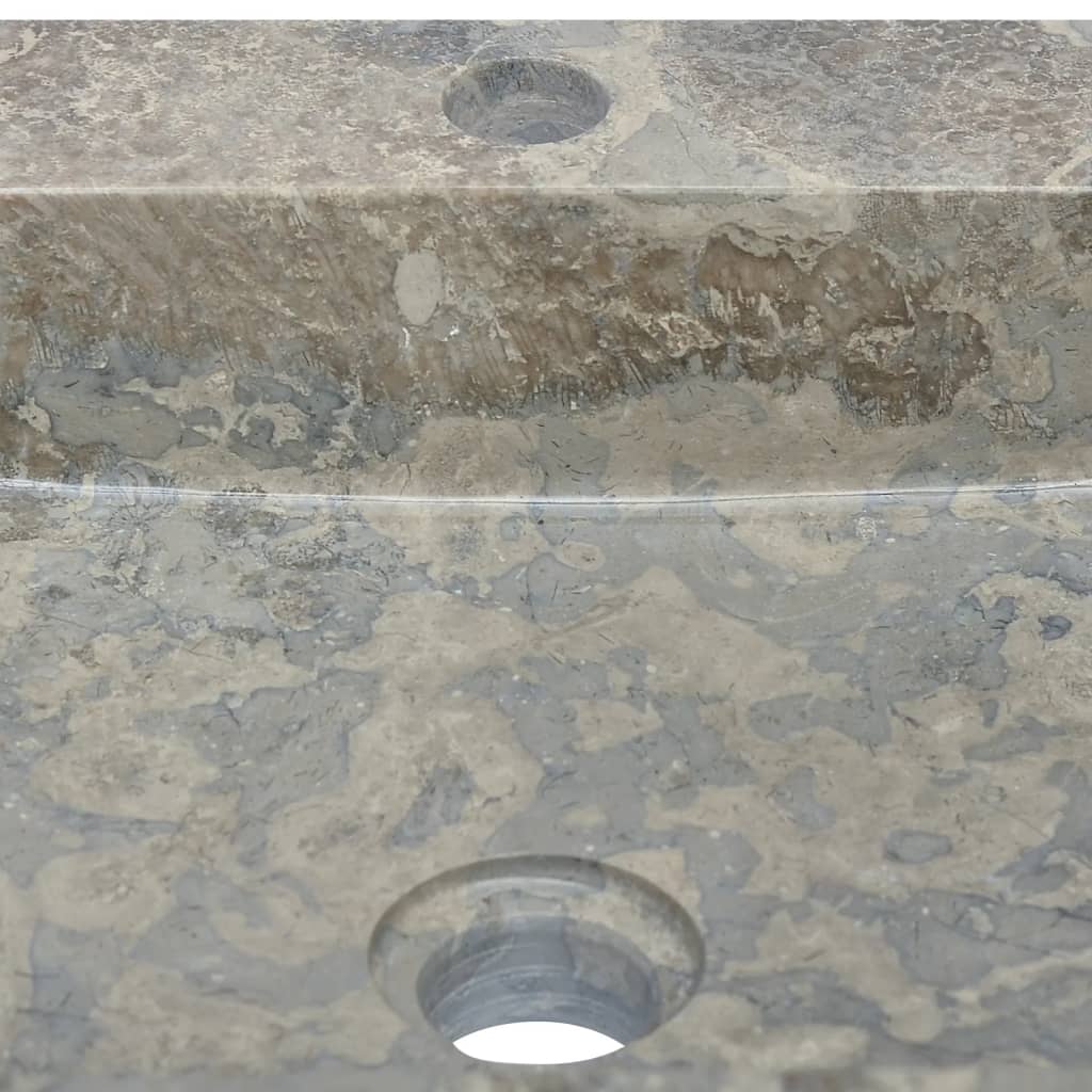 Waschbecken Grau 40x40x12 cm Marmor