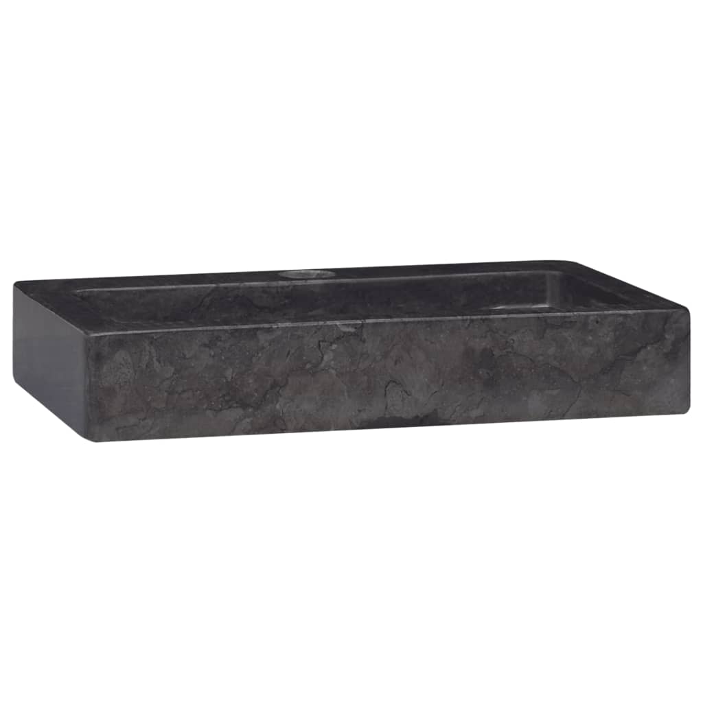 Waschbecken Schwarz 38x24x6,5 cm Marmor