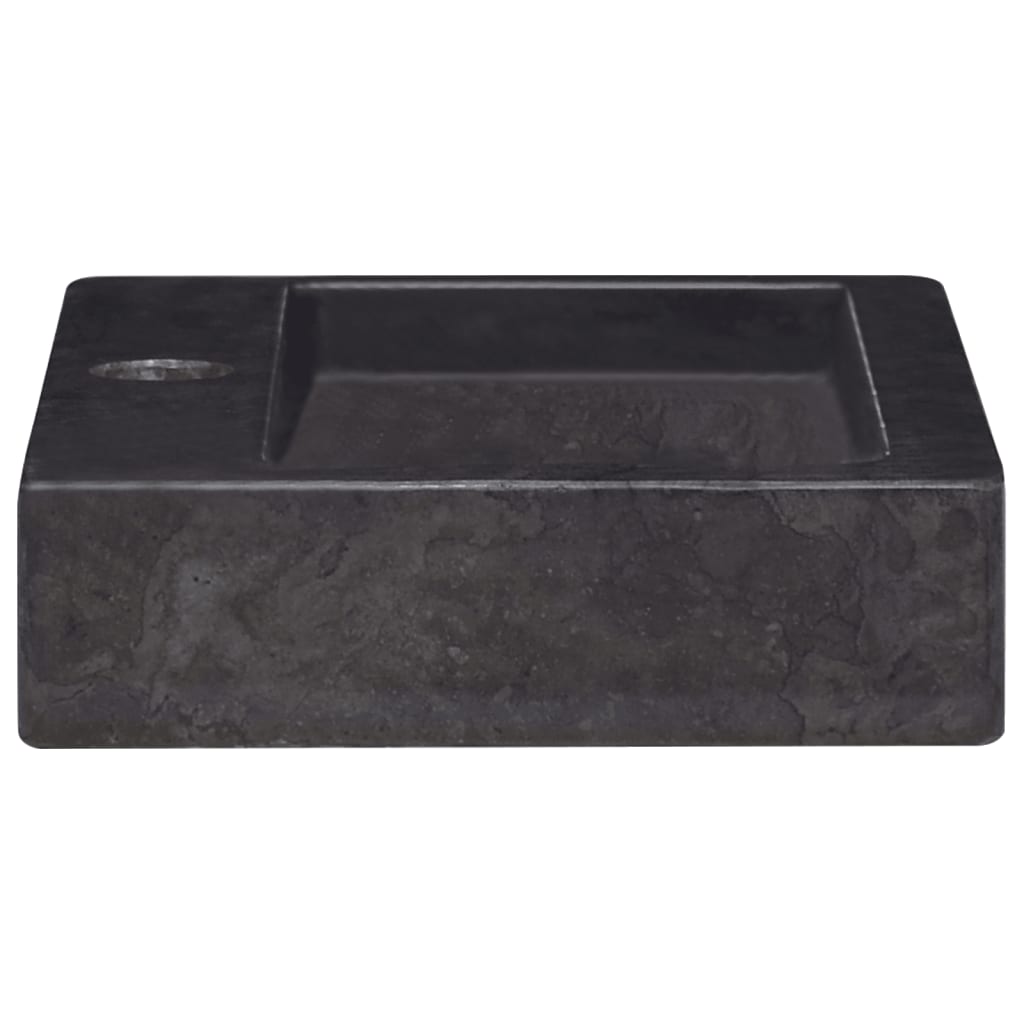 Waschbecken Schwarz 38x24x6,5 cm Marmor