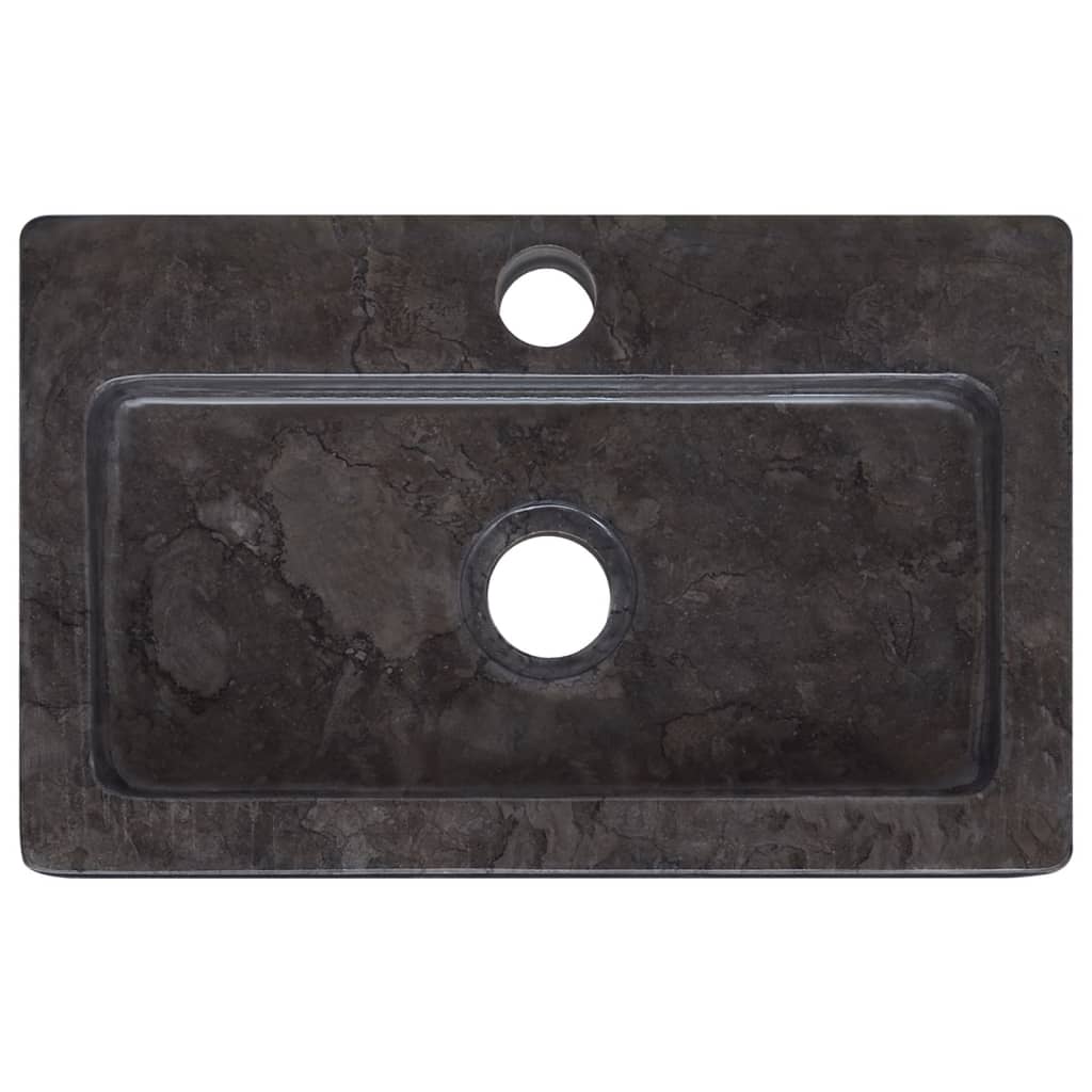 Waschbecken Schwarz 38x24x6,5 cm Marmor