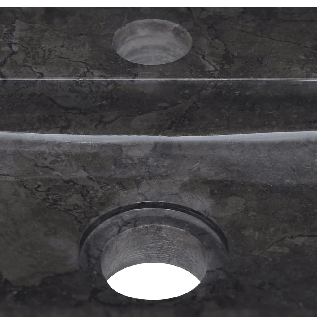 Waschbecken Schwarz 38x24x6,5 cm Marmor