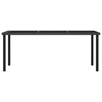 Thumbnail for 7-tlg. Garten-Essgruppe Poly Rattan Schwarz