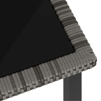 Thumbnail for 9-tlg. Garten-Essgruppe Poly Rattan Grau