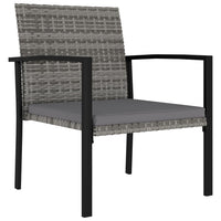 Thumbnail for 9-tlg. Garten-Essgruppe Poly Rattan Grau