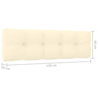 Thumbnail for Gartenbank mit Creme Kissen 179 cm Kiefernholz Imprägniert