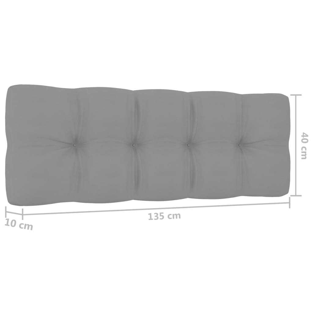 3-tlg. Garten-Lounge-Set mit Kissen Kiefernholz Imprägniert