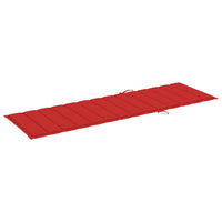 Thumbnail for Sonnenliege mit Roter Auflage Imprägniertes Kiefernholz