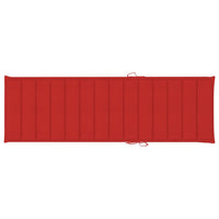 Thumbnail for Sonnenliege mit Roter Auflage Imprägniertes Kiefernholz