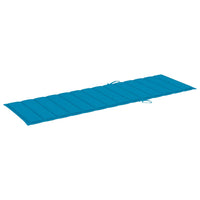 Thumbnail for Sonnenliege mit Blauer Auflage Imprägniertes Kiefernholz
