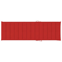 Thumbnail for Sonnenliege mit Roter Auflage Imprägniertes Kiefernholz