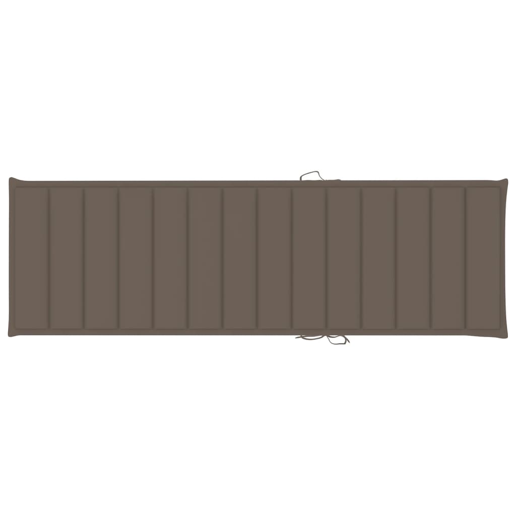 Sonnenliege mit Taupe Auflage Imprägniertes Kiefernholz