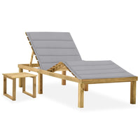 Thumbnail for Garten-Sonnenliege mit Tisch und Auflage Kiefer Imprägniert