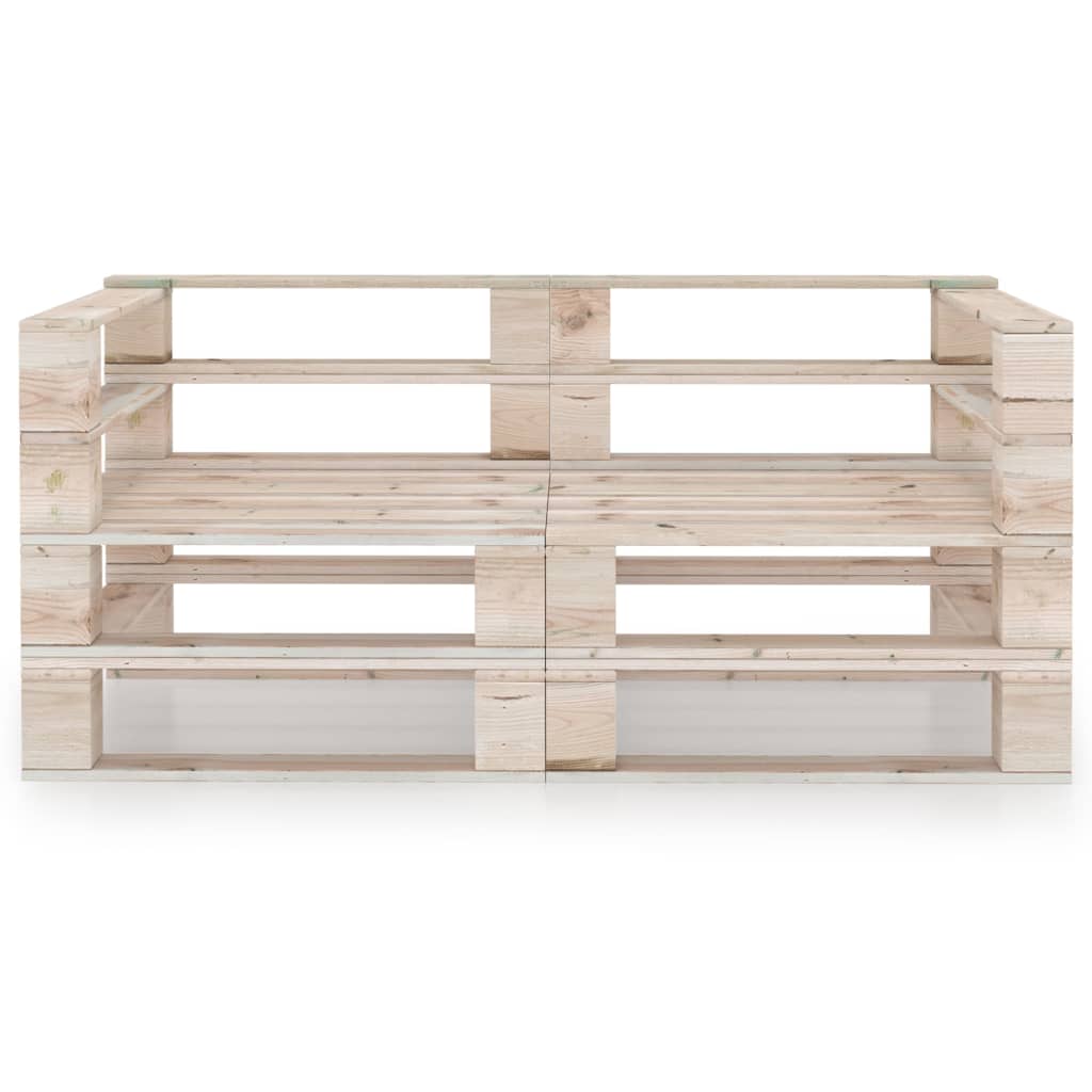 Garten-Palettensofa 2-Sitzer Kiefernholz