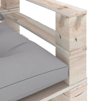 Thumbnail for Garten-Palettensofa mit Grauen Kissen Kiefernholz