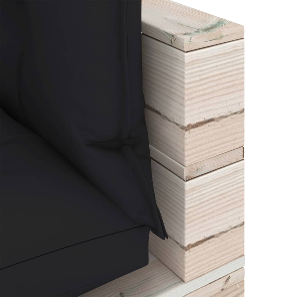 Garten-Paletten-Ecksofa mit Kissen Kiefernholz