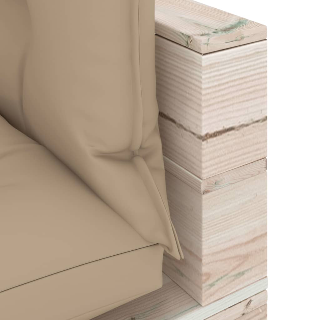 Garten-Paletten-Ecksofa mit Kissen Kiefernholz