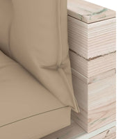 Thumbnail for Garten-Paletten-Ecksofa mit Kissen Kiefernholz