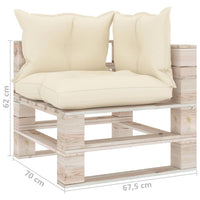 Thumbnail for Garten-Paletten-Ecksofa mit Kissen Kiefernholz
