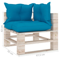 Thumbnail for Garten-Paletten-Ecksofa mit Kissen Kiefernholz