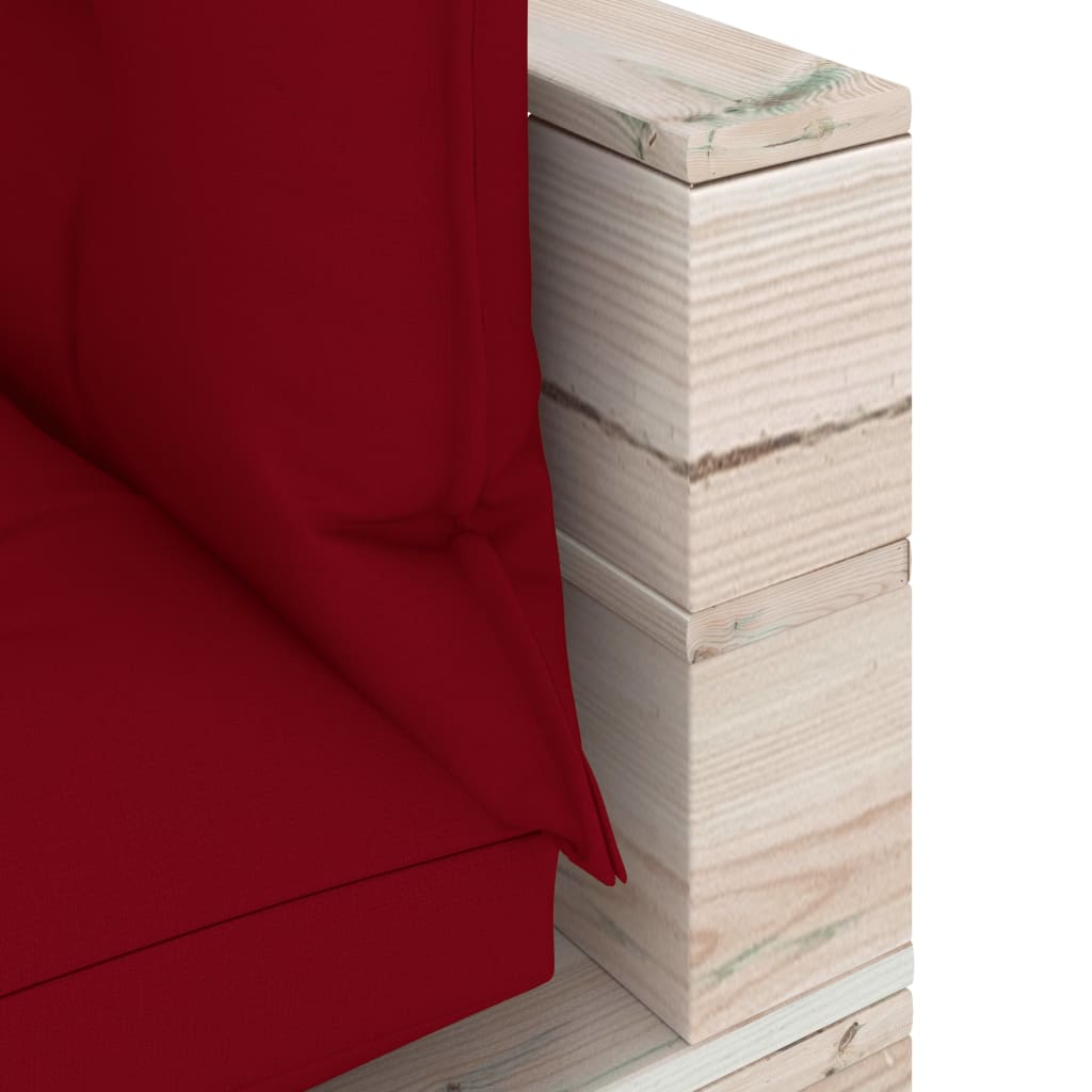 Garten-Paletten-Ecksofa mit Kissen Kiefernholz