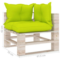 Thumbnail for Garten-Paletten-Ecksofa mit Kissen Kiefernholz