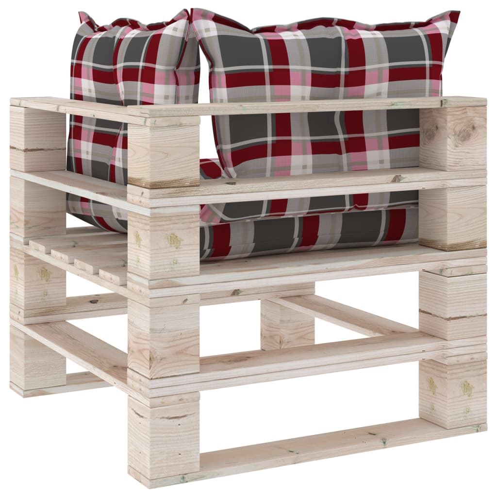 Garten-Paletten-Ecksofa mit Kissen Kiefernholz