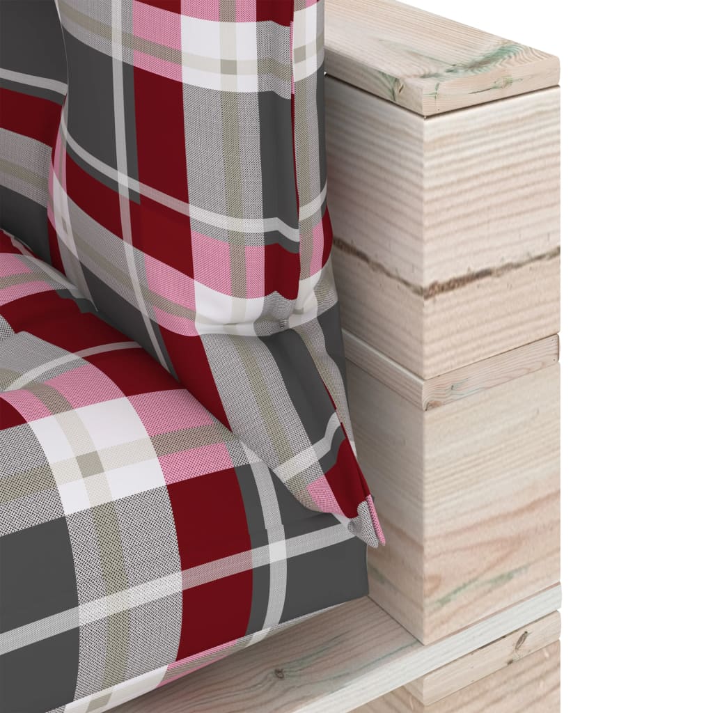 Garten-Paletten-Ecksofa mit Kissen Kiefernholz