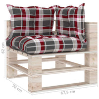 Thumbnail for Garten-Paletten-Ecksofa mit Kissen Kiefernholz