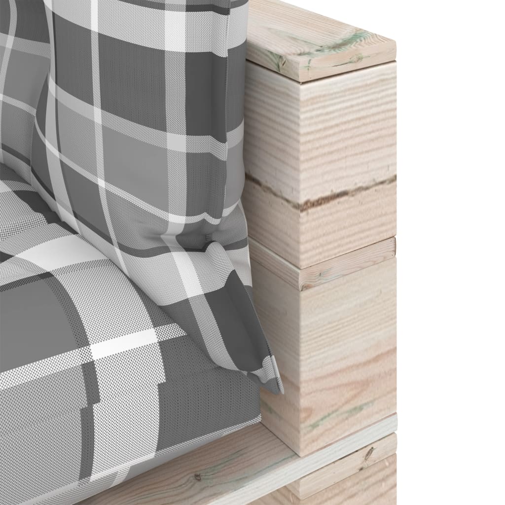 Garten-Paletten-Ecksofa mit Kissen Kiefernholz