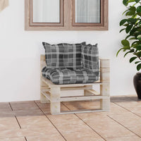 Thumbnail for Garten-Paletten-Ecksofa mit Kissen Kiefernholz