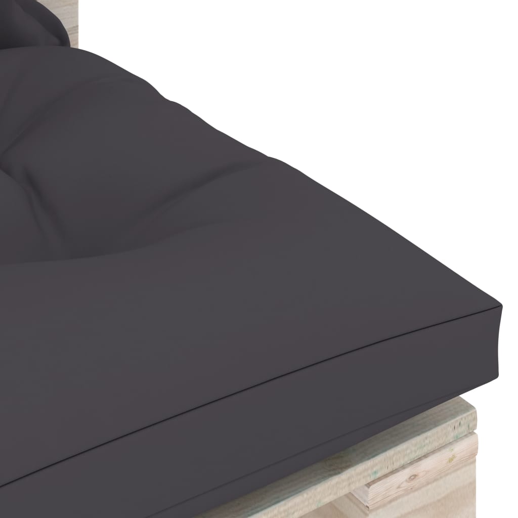 Garten-Paletten-Mittelsofa mit Kissen Kiefernholz