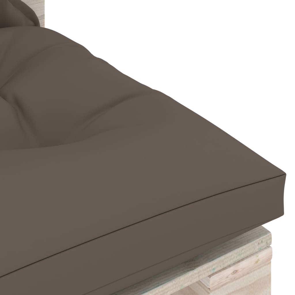 Garten-Paletten-Mittelsofa mit Kissen Kiefernholz