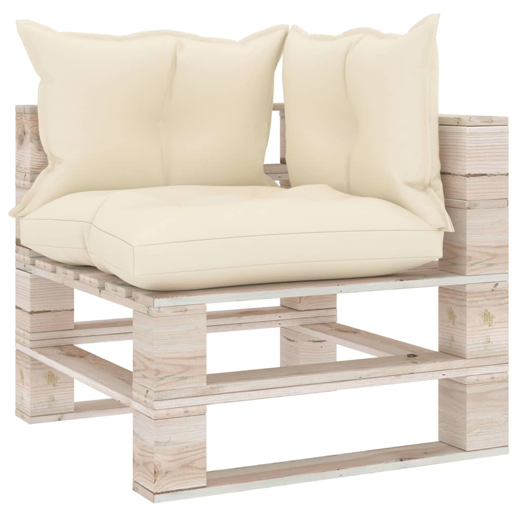 Garten-Palettensofa 2-Sitzer mit Kissen Kiefernholz