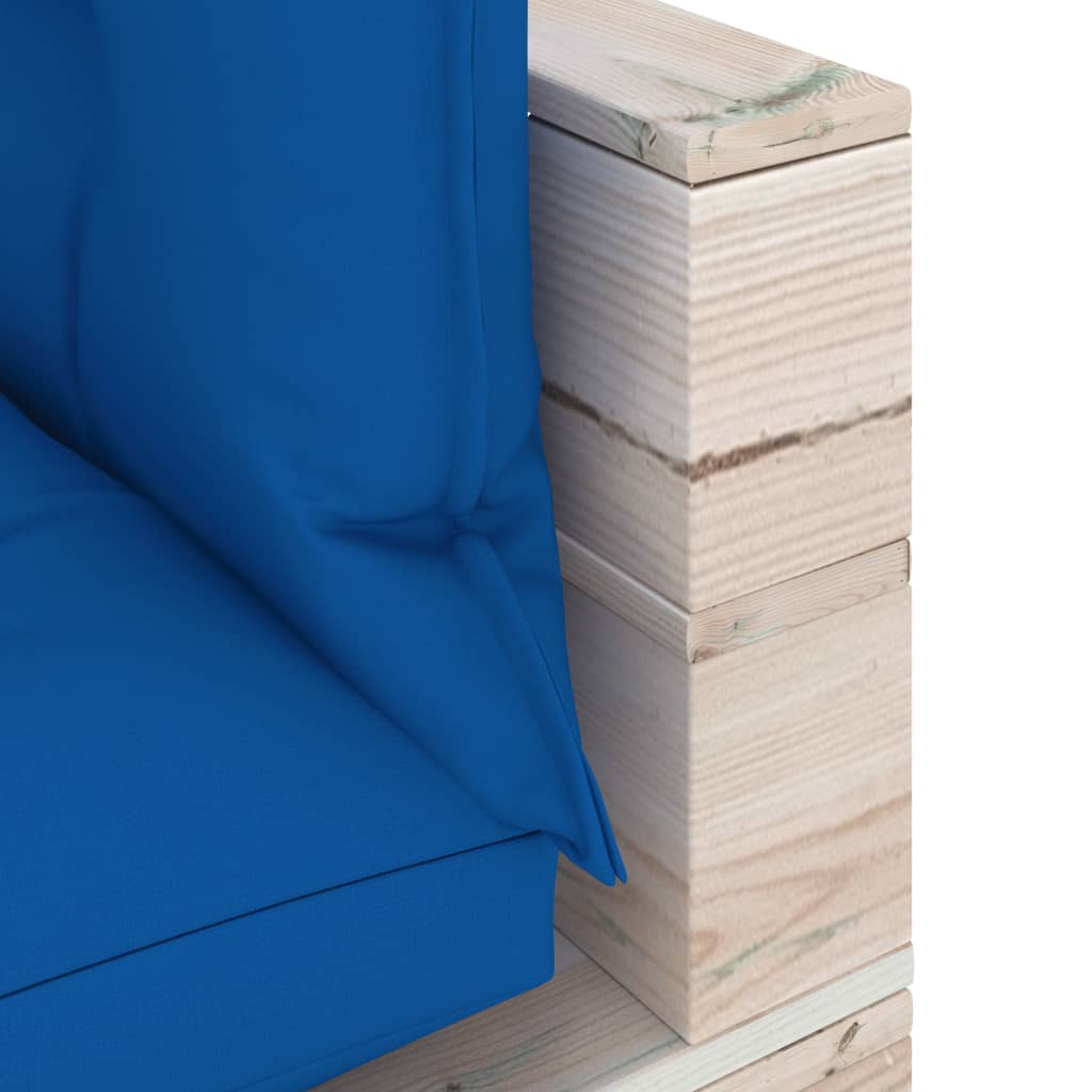 Garten-Palettensofa 2-Sitzer mit Kissen Kiefernholz