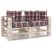 Thumbnail for Garten-Palettensofa 2-Sitzer mit Kissen Kiefernholz