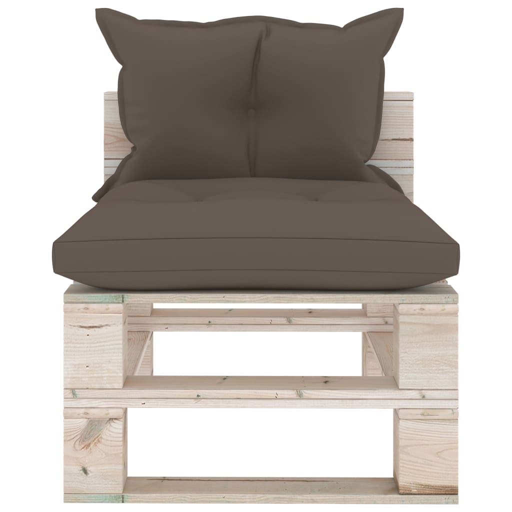Garten-Palettensofa 3-Sitzer mit Kissen Kiefernholz