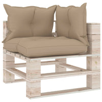Thumbnail for Garten-Palettensofa 3-Sitzer mit Kissen Kiefernholz