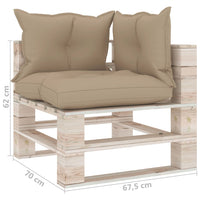 Thumbnail for Garten-Palettensofa 3-Sitzer mit Kissen Kiefernholz